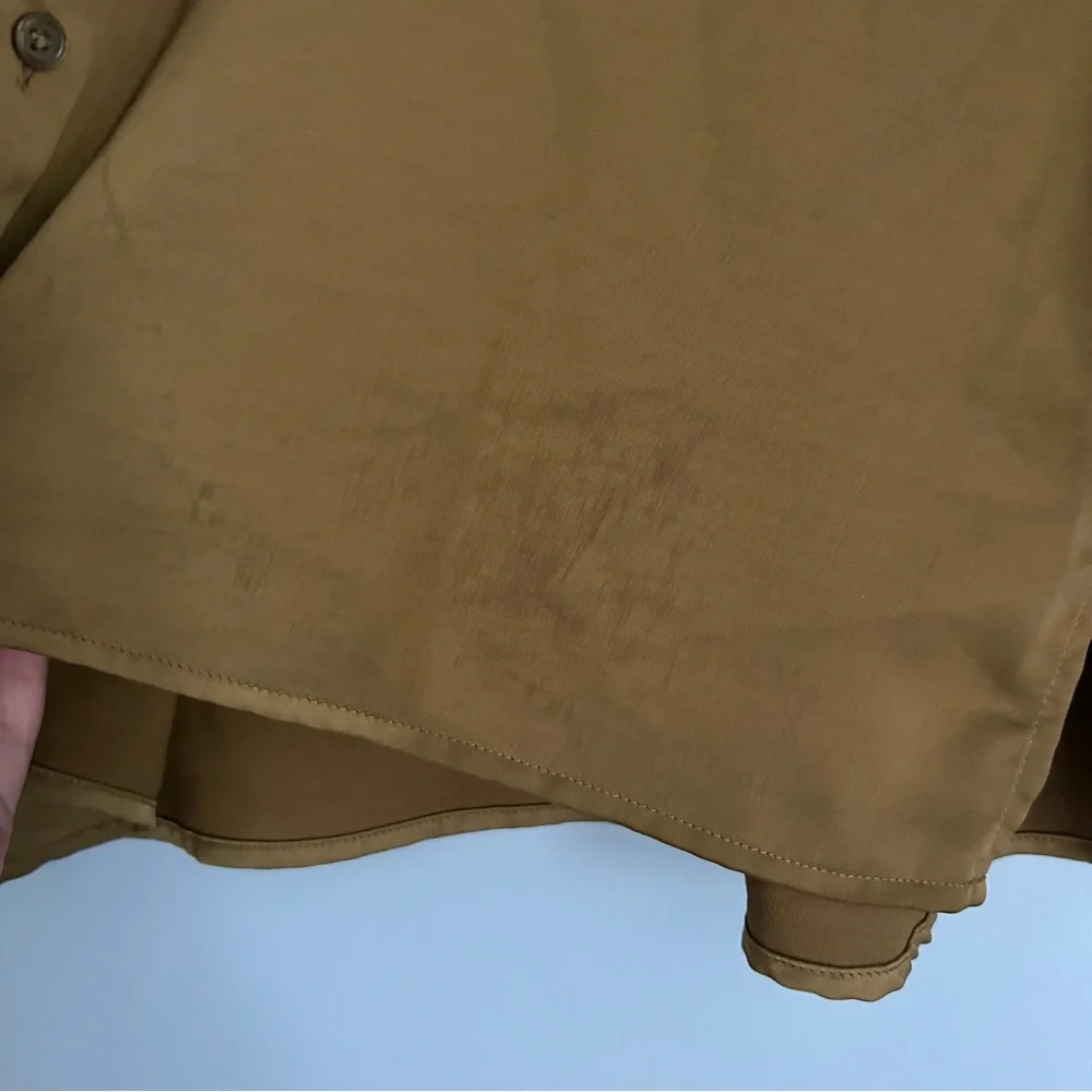 [a new day] Mustard Yellow Silky Top - Picture 9 of 11